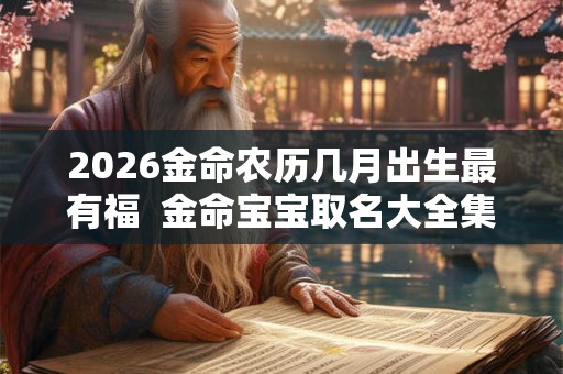 2026金命农历几月出生最有福  金命宝宝取名大全集可爱简约