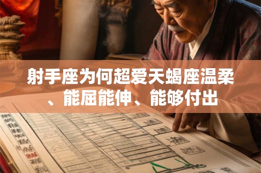 射手座为何超爱天蝎座温柔、能屈能伸、能够付出