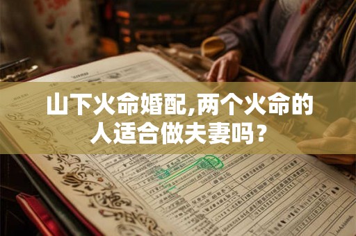 山下火命婚配,两个火命的人适合做夫妻吗？