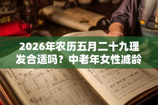 2026年农历五月二十九理发合适吗？中老年女性减龄发型