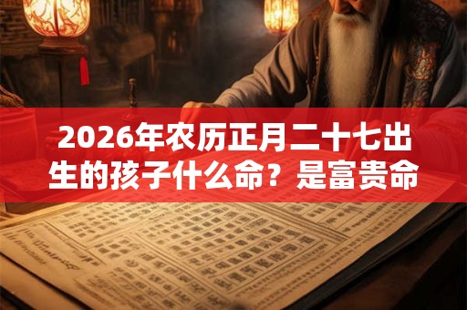 2026年农历正月二十七出生的孩子什么命？是富贵命吗？