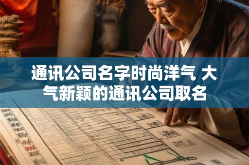 通讯公司名字时尚洋气 大气新颖的通讯公司取名
