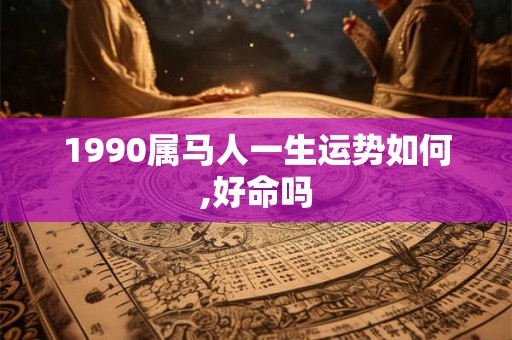 1990属马人一生运势如何,好命吗