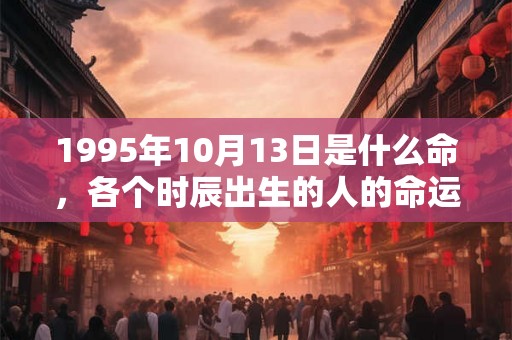 1995年10月13日是什么命，各个时辰出生的人的命运