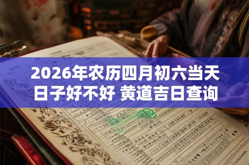 2026年农历四月初六当天日子好不好 黄道吉日查询