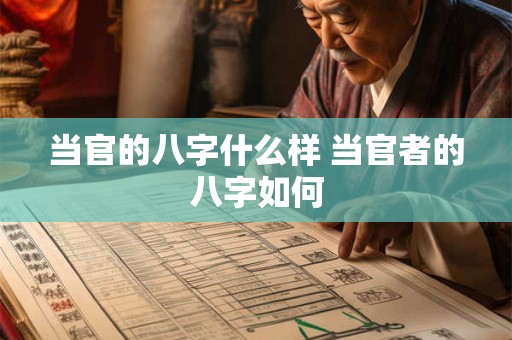 当官的八字什么样 当官者的八字如何