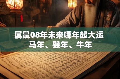 属鼠08年未来哪年起大运 马年、猴年、牛年