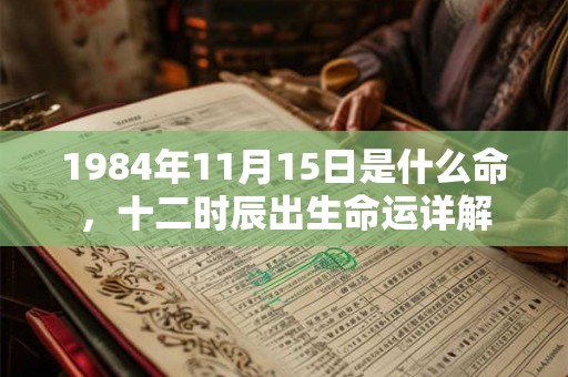 1984年11月15日是什么命，十二时辰出生命运详解
