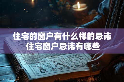 住宅的窗户有什么样的忌讳 住宅窗户忌讳有哪些