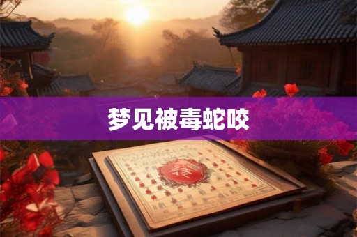 梦见被毒蛇咬