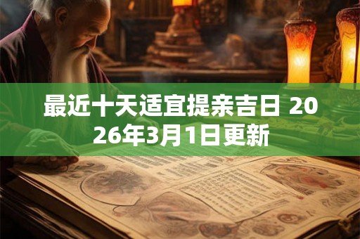 最近十天适宜提亲吉日 2026年3月1日更新