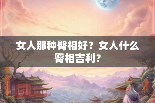 女人那种臀相好？女人什么臀相吉利？