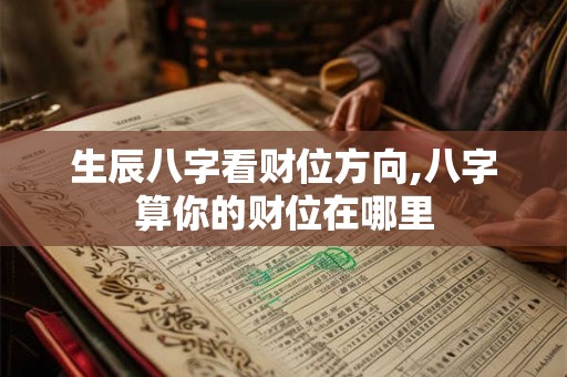 生辰八字看财位方向,八字算你的财位在哪里 生辰八字看财位方向,八字算你的财位在哪里