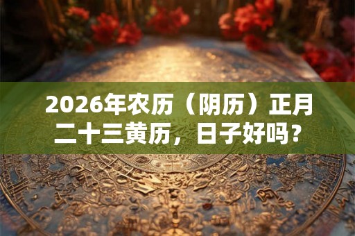 2026年农历（阴历）正月二十三黄历，日子好吗？