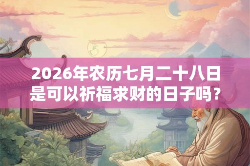 2026年农历七月二十八日是可以祈福求财的日子吗？