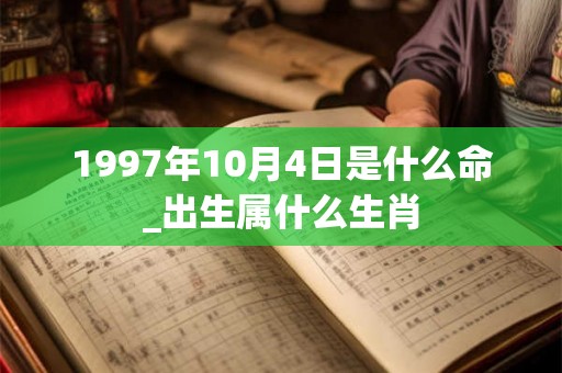 1997年10月4日是什么命_出生属什么生肖
