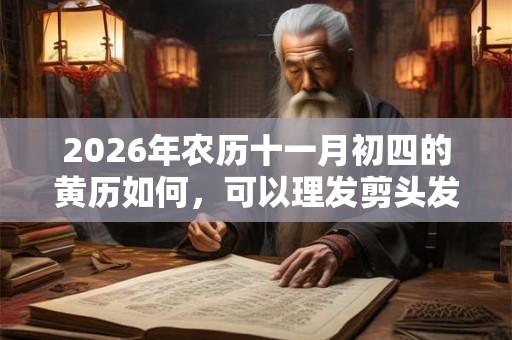 2026年农历十一月初四的黄历如何，可以理发剪头发吗？