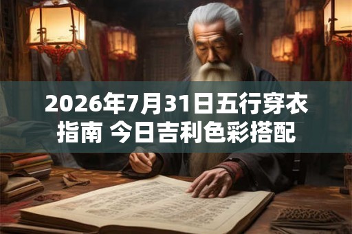 2026年7月31日五行穿衣指南 今日吉利色彩搭配