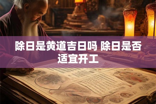 除日是黄道吉日吗 除日是否适宜开工