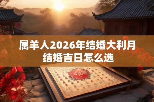 属羊人2026年结婚大利月 结婚吉日怎么选