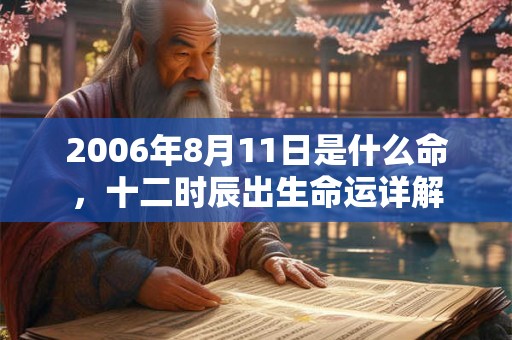 2006年8月11日是什么命，十二时辰出生命运详解