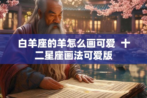 白羊座的羊怎么画可爱  十二星座画法可爱版