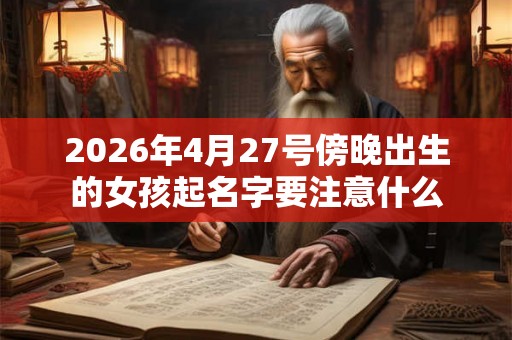 2026年4月27号傍晚出生的女孩起名字要注意什么