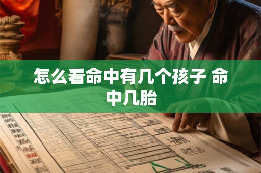怎么看命中有几个孩子 命中几胎