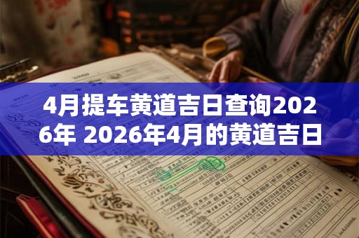 4月提车黄道吉日查询2026年 2026年4月的黄道吉日查询哪天适合提车
