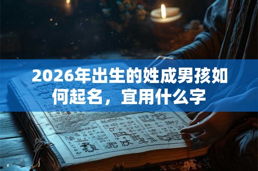 2026年出生的姓成男孩如何起名,宜用什么字 2026年出生的姓成男孩如何起名,宜用什么字