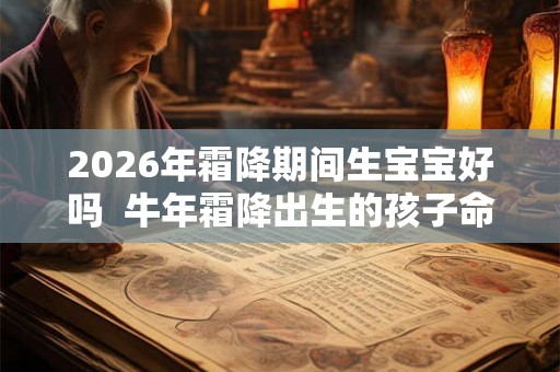 2026年霜降期间生宝宝好吗  牛年霜降出生的孩子命运怎么样