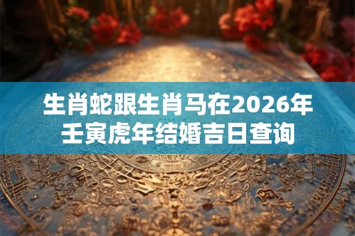 生肖蛇跟生肖马在2026年壬寅虎年结婚吉日查询 生肖蛇跟生肖马在2026年壬寅虎年结婚吉日查询