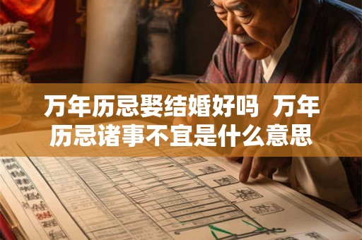万年历忌娶结婚好吗  万年历忌诸事不宜是什么意思