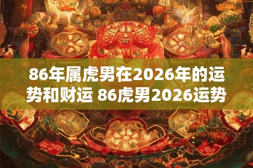 86年属虎男在2026年的运势和财运 86虎男2026运势及财运如何