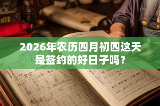 2026年农历四月初四这天是签约的好日子吗？