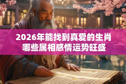 2026年能找到真爱的生肖 哪些属相感情运势旺盛 2026年能找到真爱的生肖 哪些属相感情运势旺盛