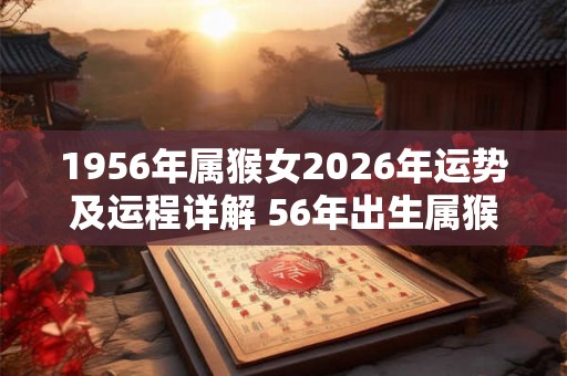 1956年属猴女2026年运势及运程详解 56年出生属猴人2026全年每月运势女性