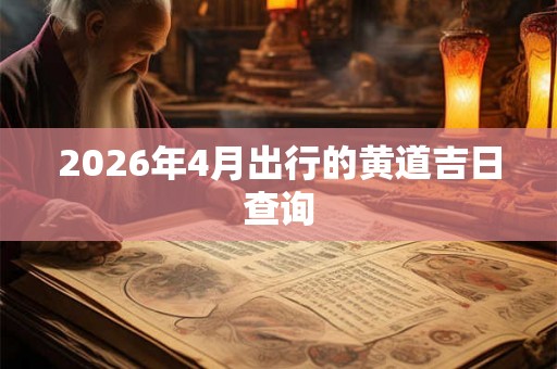 2026年4月出行的黄道吉日查询