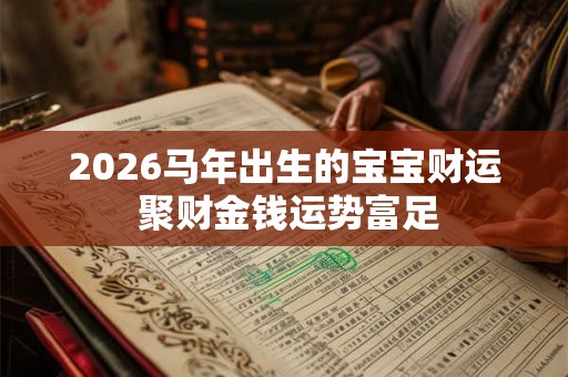 2026马年出生的宝宝财运 聚财金钱运势富足 2026马年出生的宝宝财运 聚财金钱运势富足