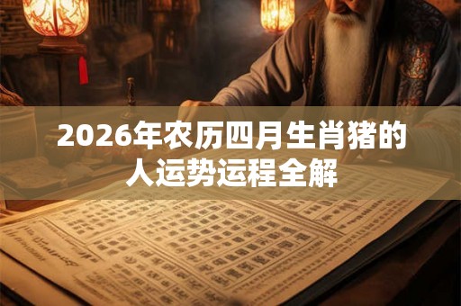 2026年农历四月生肖猪的人运势运程全解 2026年农历四月生肖猪的人运势运程全解