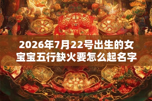 2026年7月22号出生的女宝宝五行缺火要怎么起名字
