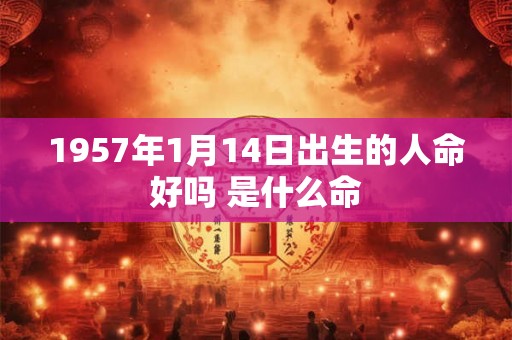 1957年1月14日出生的人命好吗 是什么命