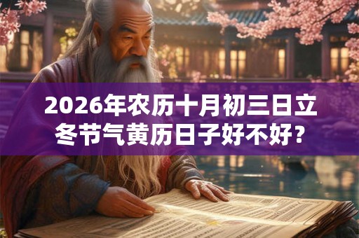 2026年农历十月初三日立冬节气黄历日子好不好？