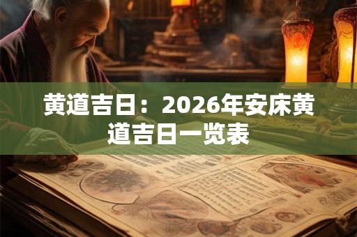 黄道吉日：2026年安床黄道吉日一览表