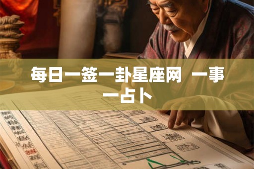 每日一签一卦星座网  一事一占卜