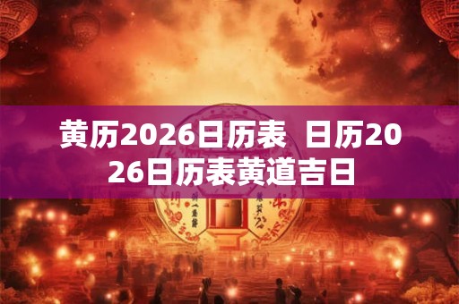 黄历2026日历表  日历2026日历表黄道吉日