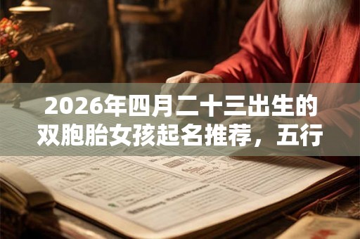2026年四月二十三出生的双胞胎女孩起名推荐，五行属什么