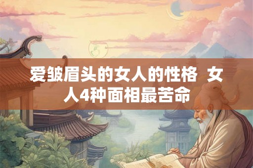 爱皱眉头的女人的性格  女人4种面相最苦命