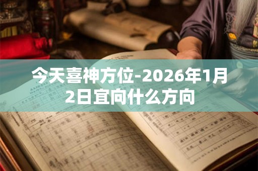 今天喜神方位-2026年1月2日宜向什么方向