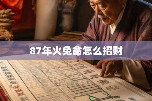 87年火兔命怎么招财